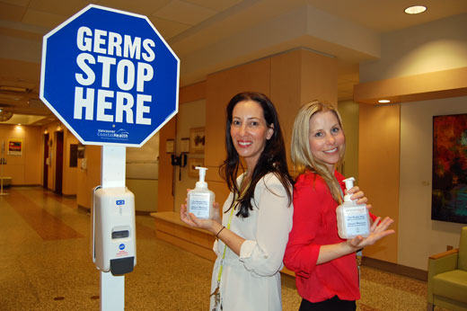 Hand hygiene ambassadors Rosemary Mastromonaco (left) and Anna MacDonald want you to get caught in the act of cleaning your hands.