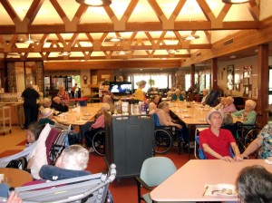 Residents at the Totem Lodge enjoy their first ever Mother's Day brunch.
